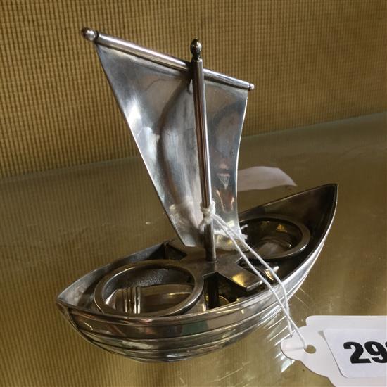 Christofle, Gallida Boat salt/pepper set